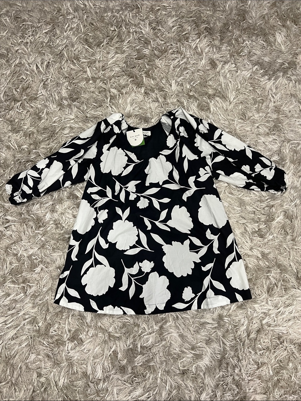 kate spade Black and White Floral Tunic Dress
